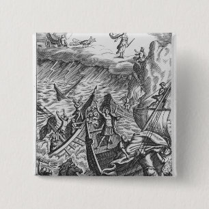 Illustration from 'The Aeneid' by Virgil 2 Inch Square Button