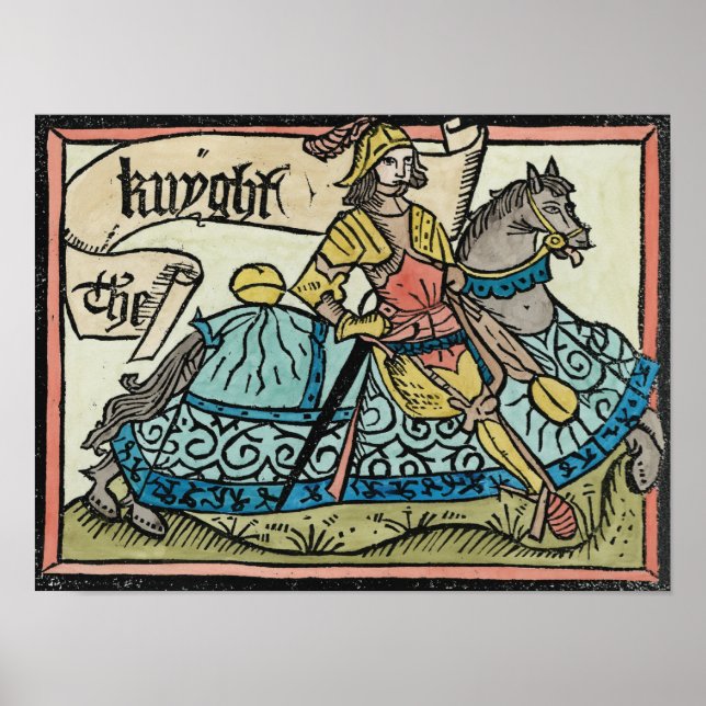 Illustration from 'The Canterbury Tales' Poster (Front)