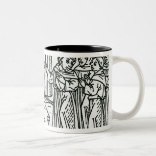 Illustration from 'The Voyage of St. Brendan' Two-Tone Coffee Mug