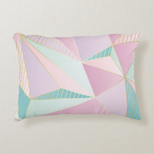 (illustration) gold line background, abstract arti accent pillow