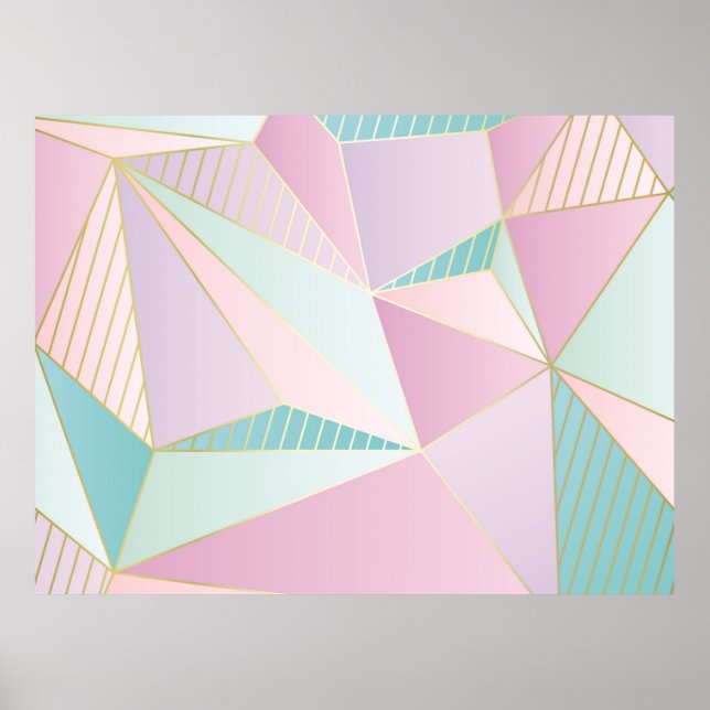 (illustration) gold line background, abstract arti poster (Front)