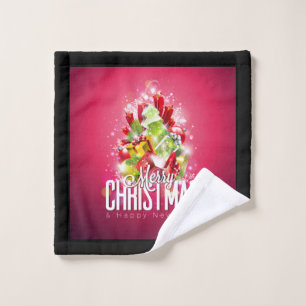 Illustration graphique moderne de Noël rouge
