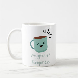 Illustration Green et Black Cute Citations Mug