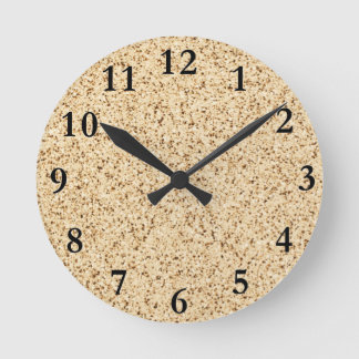 Illustration in granite pattern round clock