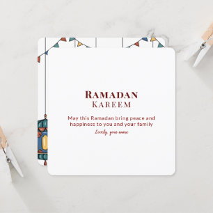 Illustration Islamic Ramadan Greeting Card 