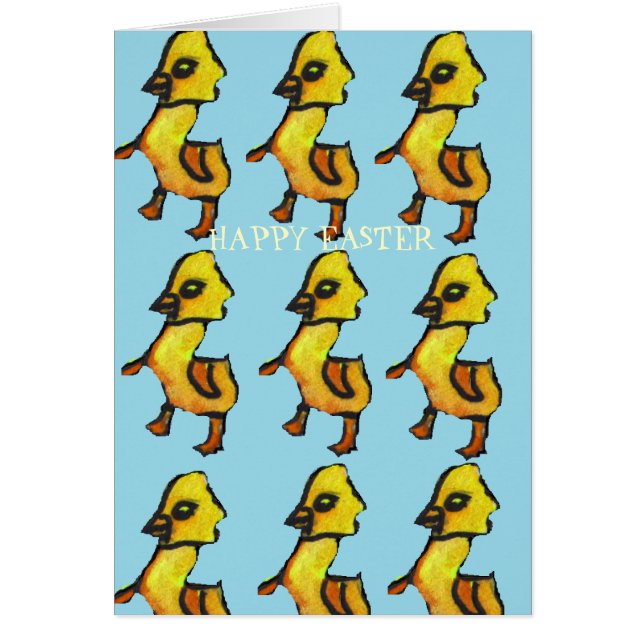 Illustration jaune mignon Canards de Pâques (Devant)
