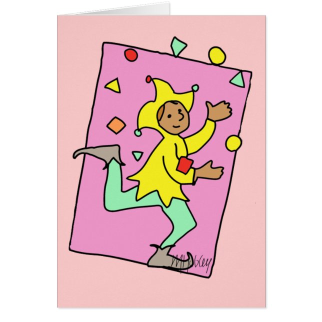 Illustration Jester Cartoon mignon enfant (Devant)