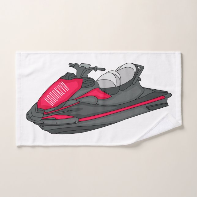 Illustration Jet ski (Serviette à main)