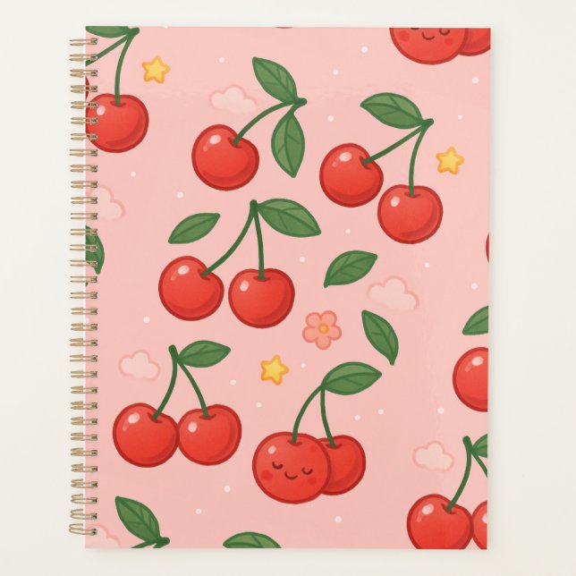 Illustration joyeuse de Kawaii Cherry Motif (Devant)