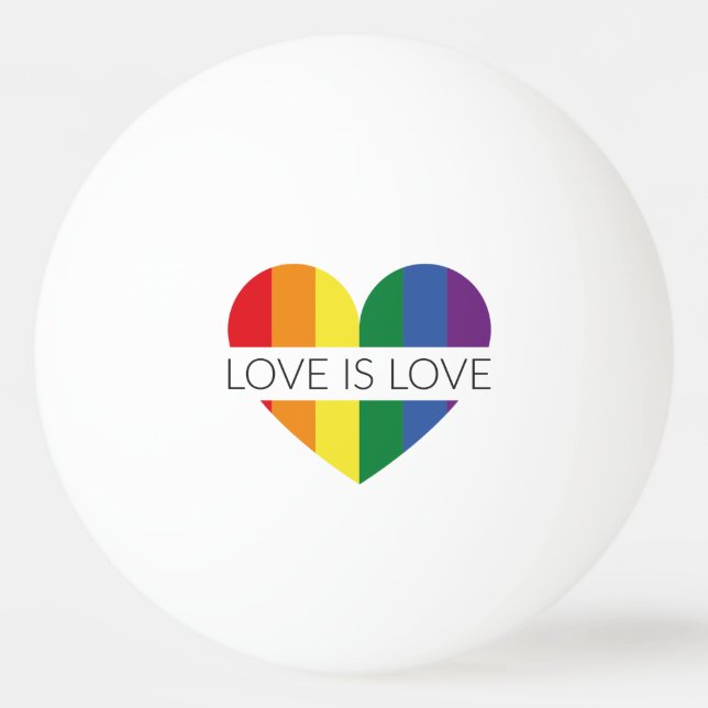 Illustration LGBT love is love Ping Pong Ball (Front)