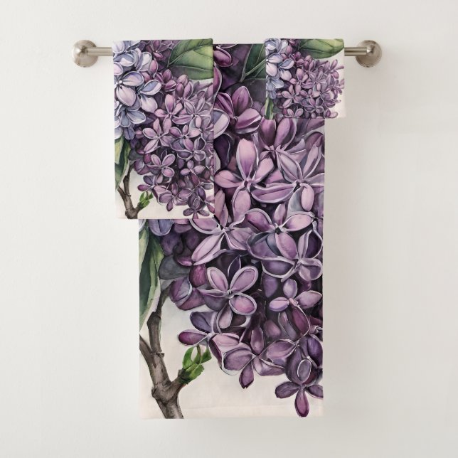 Illustration Lilacs Purple Lilac Bush (En situation)