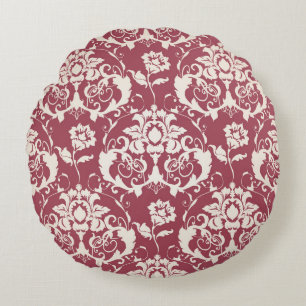 Illustration. Luxury texture. Baroque, Damask seam Round Pillow