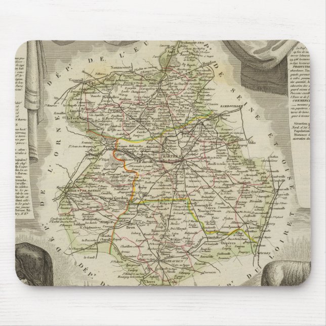 Illustration maps mouse pad (Front)