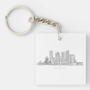 Illustration minimaliste de l'horizon de Boston