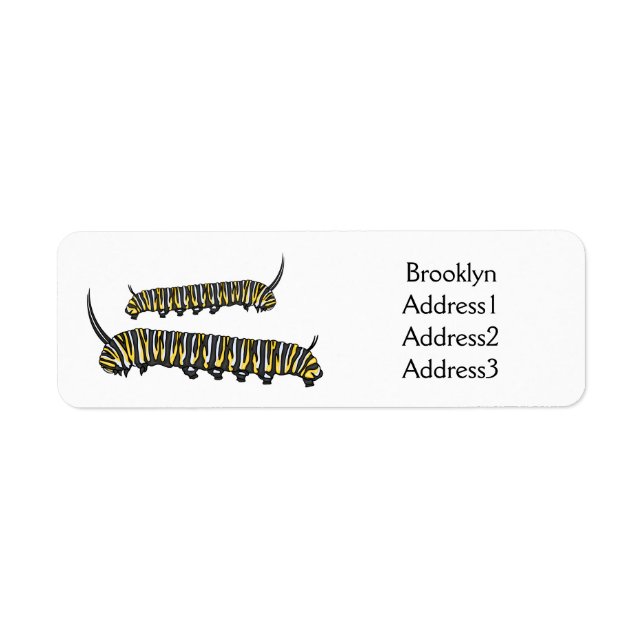 Illustration Monarch caterpillar (Devant)