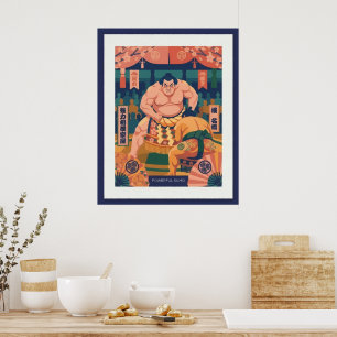 Illustration Nordique-Japonaise –JAPON Affiche