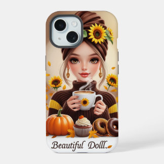 Illustration numérique style poupée Boîtier téléph