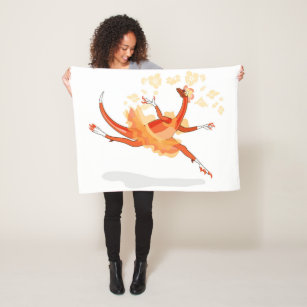Illustration Of A Ballerina Dancing Raptor. 2 Fleece Blanket
