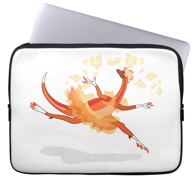 Illustration Of A Ballerina Dancing Raptor. 2 Laptop Sleeve (Front)