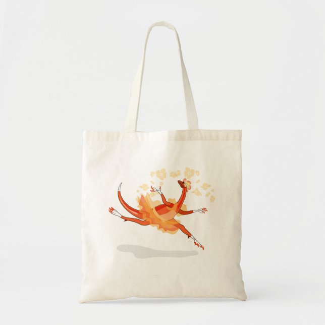 Illustration Of A Ballerina Dancing Raptor. 2 Tote Bag (Front)