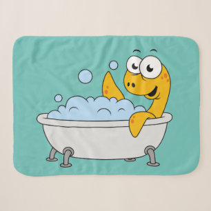 Illustration Of A Bathing Loch Ness Monster. Sherpa Blanket
