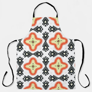 Illustration of a bright multicolored carpet with  apron
