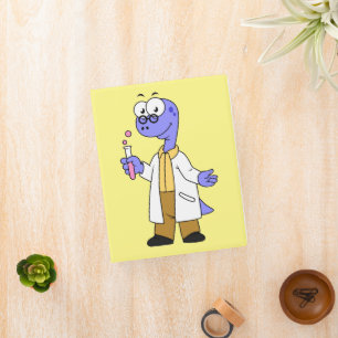 Illustration Of A Brontosaurus Chemist. Mini Binder