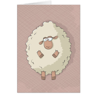 Illustration of a cute and funny giant sheep