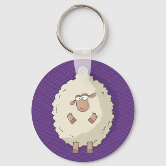 Illustration of a cute and funny giant sheep keychain