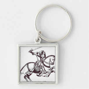 Illustration of a Knight Templar Keychain