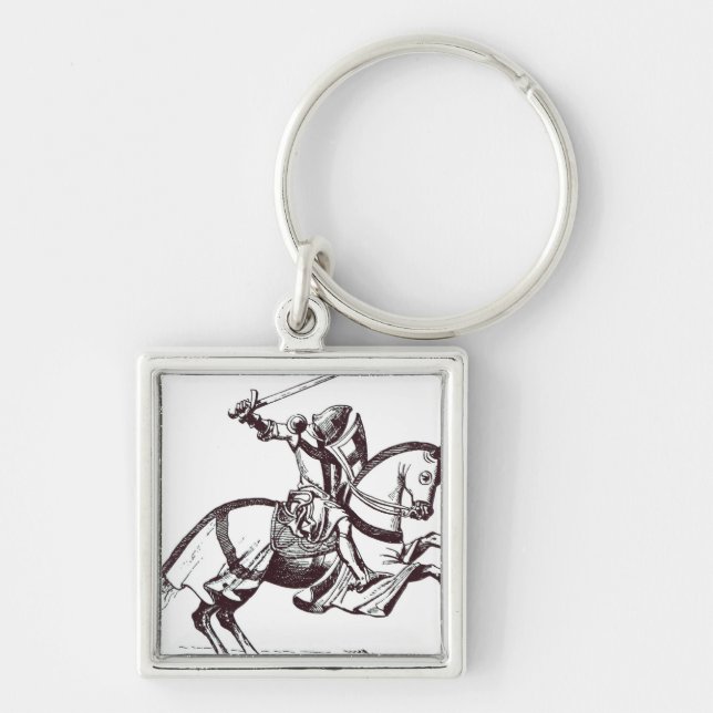 Illustration of a Knight Templar Keychain (Front)