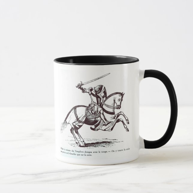 Illustration of a Knight Templar Mug (Right)