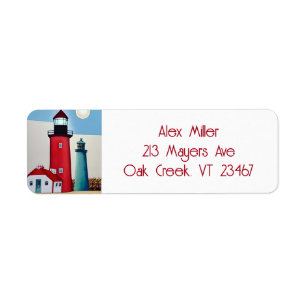 Illustration of a Lighthouses on the Ocean