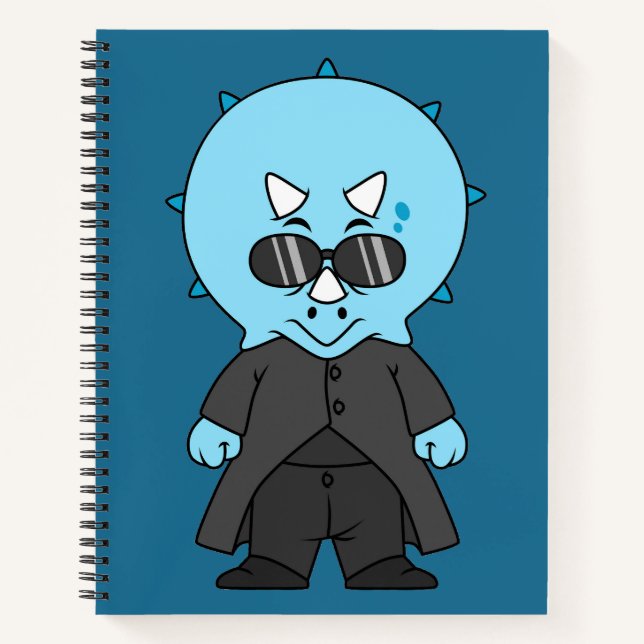 Illustration Of A Matrix Triceratops. Notebook (Front)