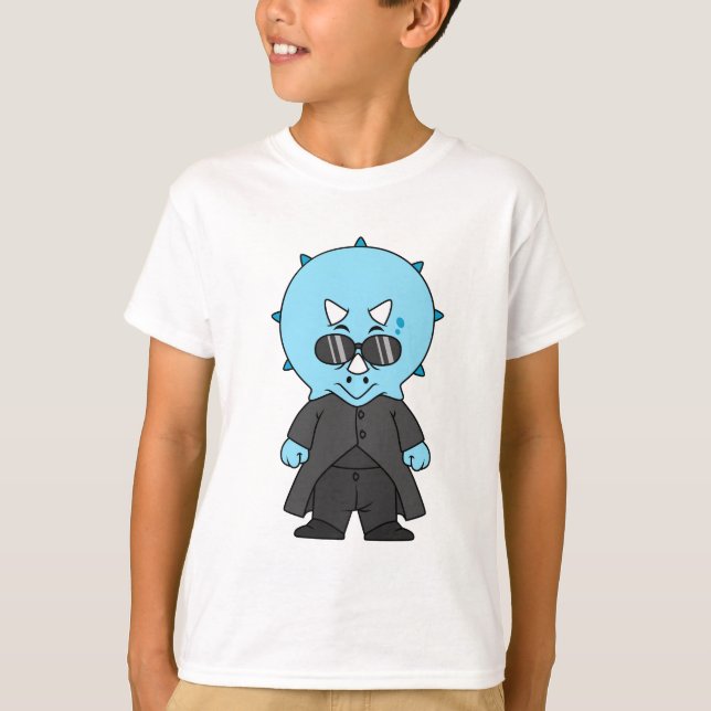 Illustration Of A Matrix Triceratops. T-Shirt (Front)