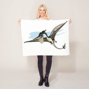 Illustration Of A Pteranodon Dinosaur. Fleece Blanket