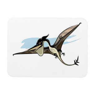 Illustration Of A Pteranodon Dinosaur. Magnet