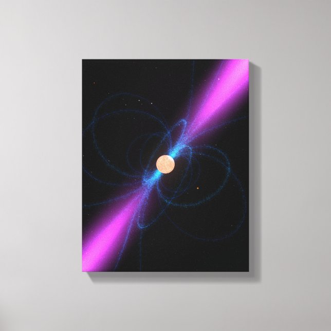 Illustration of a pulsar canvas print (Front)