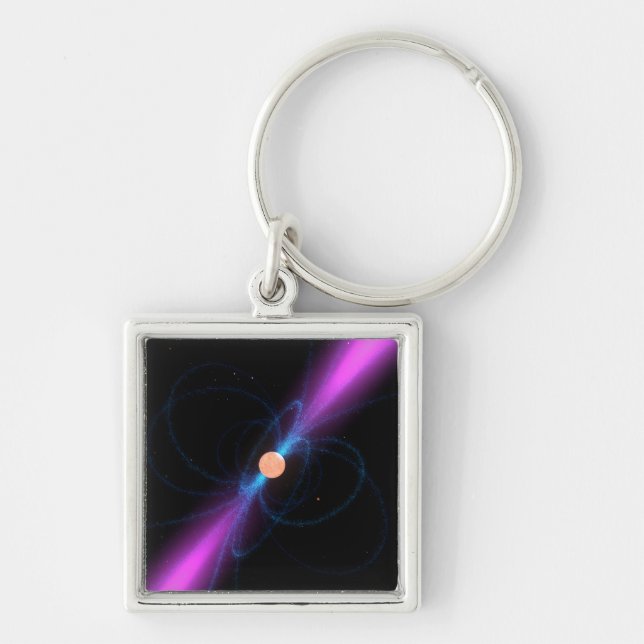 Illustration of a pulsar keychain (Front)