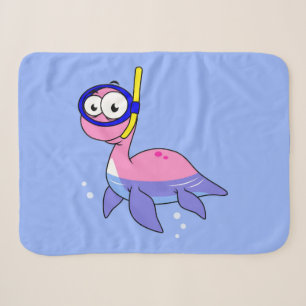 Illustration Of A Snorkelling Loch Ness Monster. Sherpa Blanket