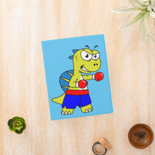 Illustration Of A Spinosaurus Boxing. Mini Binder