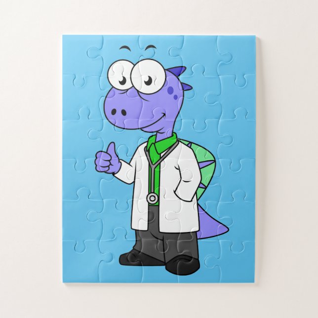 Illustration Of A Spinosaurus Doctor. Jigsaw Puzzle (Vertical)