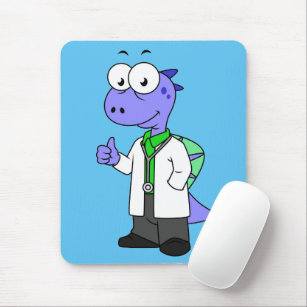 Illustration Of A Spinosaurus Doctor. Mouse Pad