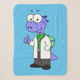 Illustration Of A Spinosaurus Doctor. Sherpa Blanket