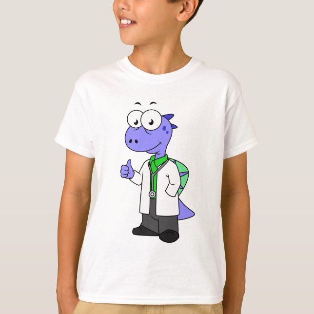 Illustration Of A Spinosaurus Doctor. T-Shirt (Front)