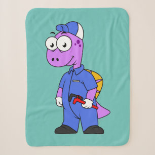 Illustration Of A Spinosaurus Plumber. Sherpa Blanket