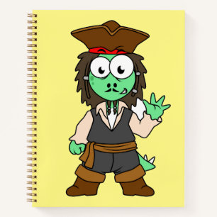Illustration Of A Stegosaurus Pirate, Jack Sparrow Notebook