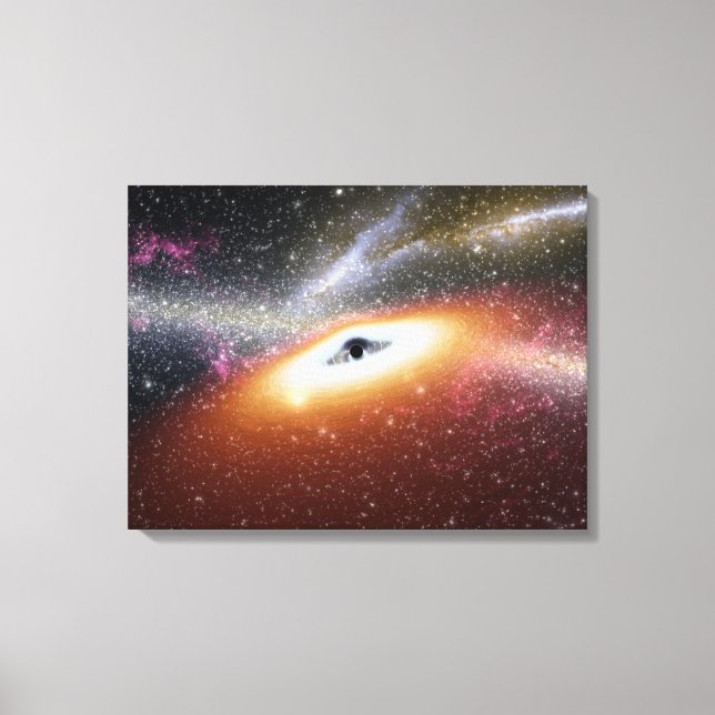 Illustration of a supermassive black hole canvas print (Front)