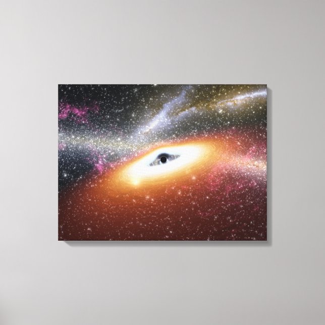 Illustration of a supermassive black hole canvas print (Front)