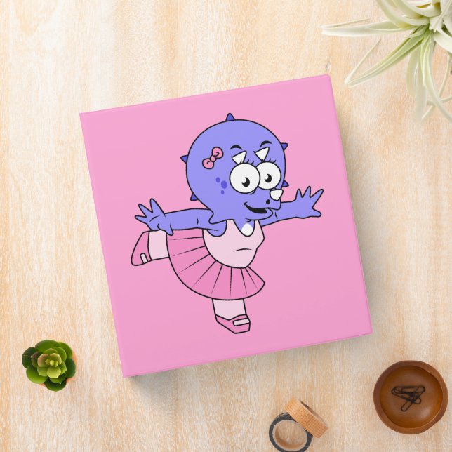 Illustration Of A Triceratops Ballet Dancer. Binder (In Situ)